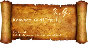 Kravecz Györgyi névjegykártya