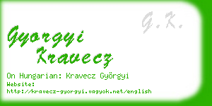 gyorgyi kravecz business card